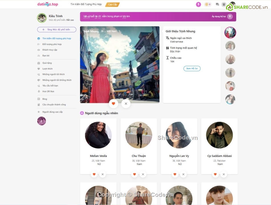 Source code web hẹn hò dating datingz.top